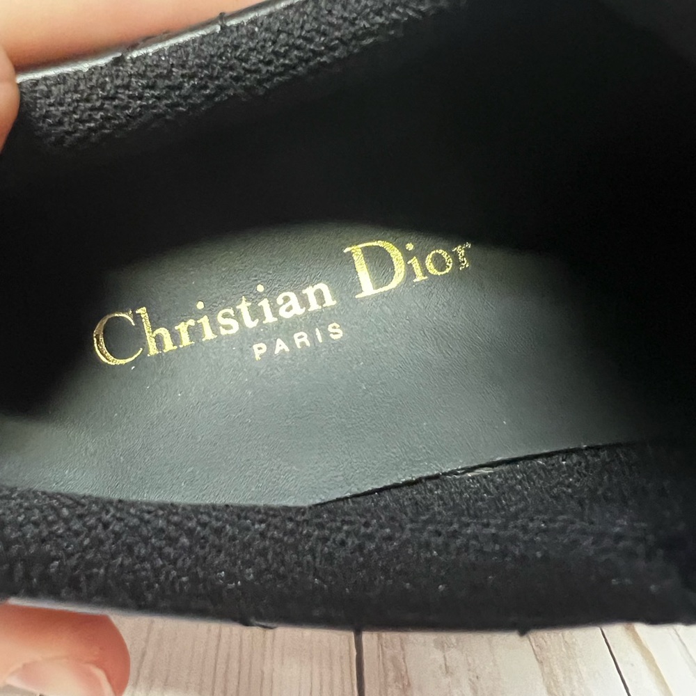 Christian Dior Solar Cannage Quilted Leather Slip On Sneaker Black Sz 35 / 5 - Picture 13 of 14